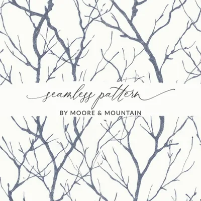 Seamless Tree Branch Pattern Digital Paper, Modern Background Digital Download, Printable Patterns for Crafts, Scrapbooking, Texture