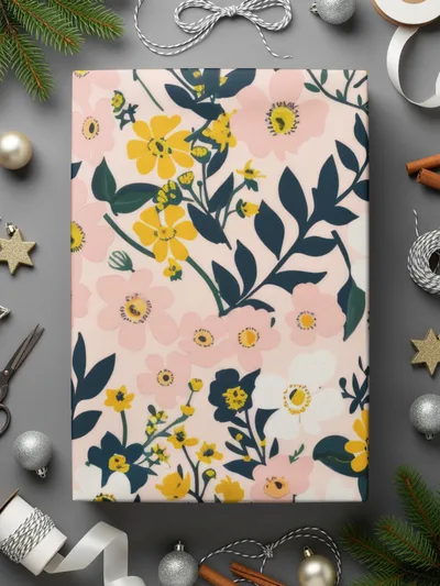 Beautifully Wrapped Floral Themed Gift Box for All Occasions