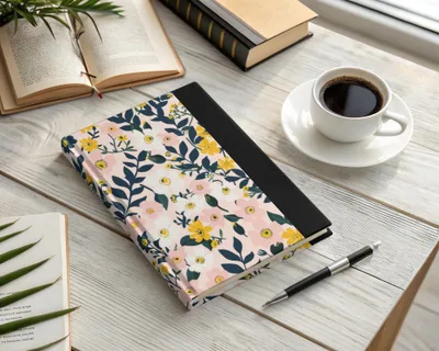 Floral Design Hardcover Journal Notebook for Writing
