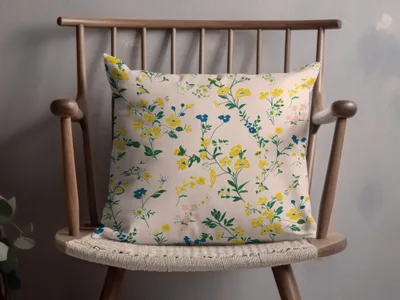 Floral Patterned Decorative Cushion for Home Decor