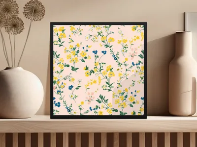 Vibrant Floral Print Wall Art for Home Decor