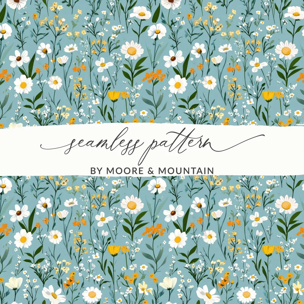 Floral Seamless Pattern by Moore & Mountain Floral Design