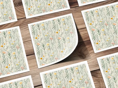 Vintage Floral Pattern Greeting Cards Product