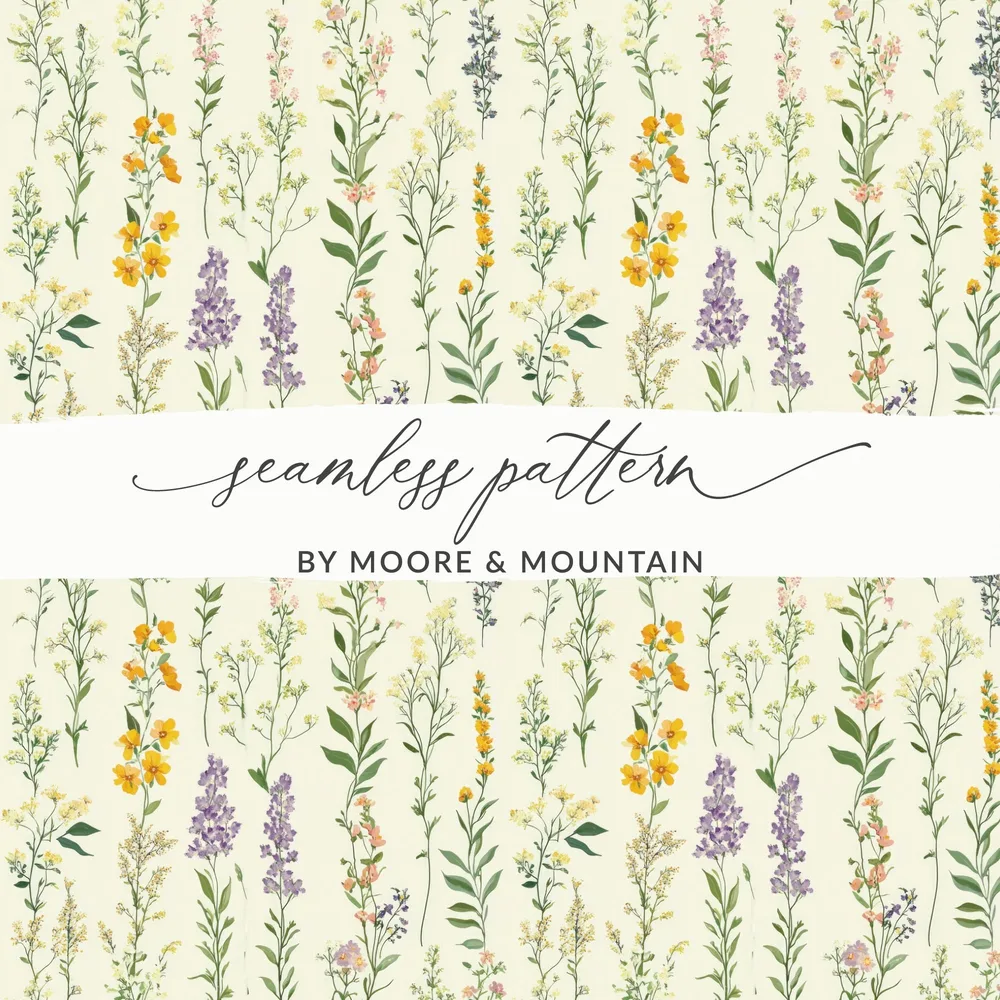 Beautiful Floral Seamless Pattern Design by Moore & Mountain