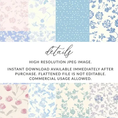 Floral and Polka Dot High Resolution JPEG Download