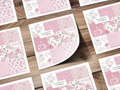 Floral Patchwork Design 'Do Everything For His Glory' Cards