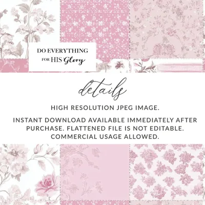 High Resolution Floral JPEG Instant Download Image