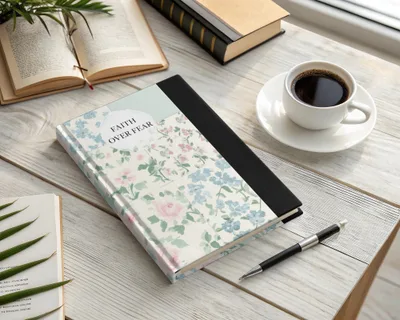 Faith Over Fear Floral Design Hardcover Journal