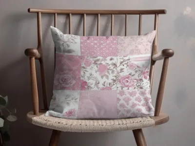Floral Patchwork Design Cushion Cover for Stylish Home Decor