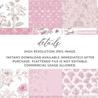 High Resolution Floral Pattern Digital Download