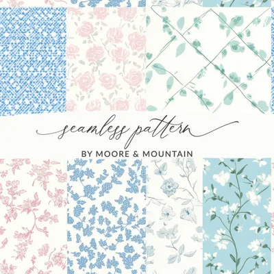 Shabby Chic Patchwork, Floral Digital Paper, Seamless Pattern Background, Scrapbook Paper, Fabric Design, Print on Demand, Commercial Use
