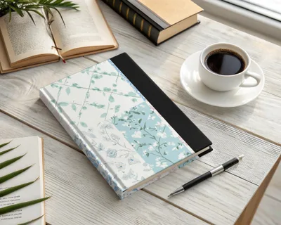 Floral Patchwork Design Hardcover Notebook