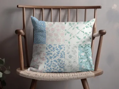 Floral Patchwork Cushion Cover Decorative Pillow