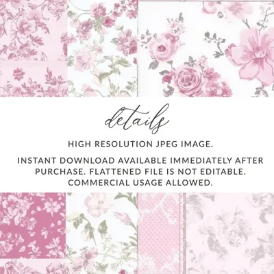 High Resolution Floral JPEG Image Instant Download