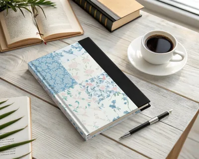 Floral Patchwork Design Hardcover Journal Notebook