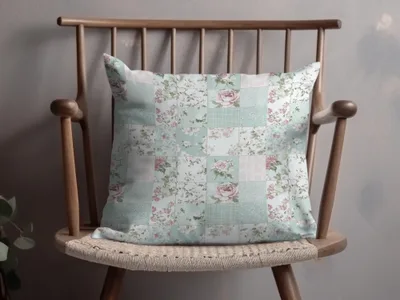 Floral Patchwork Design Decorative Cushion Cover
