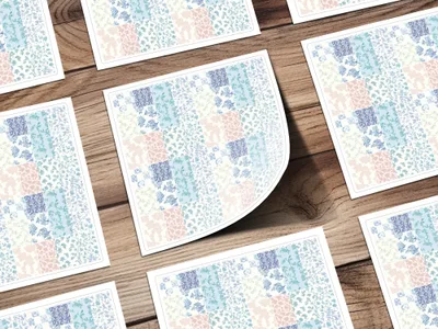 Floral Patchwork Design Patterned Stationery Sheets