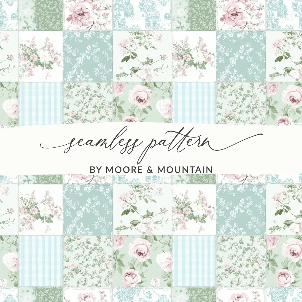 Floral Patchwork Seamless Pattern for Various Designs