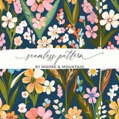 Shabby Chic Patchwork, Floral Seamless Pattern, Digital Paper, Painted Flowers, Scrapbooking Paper, Fabric Design, Backgrounds, DIY Crafts