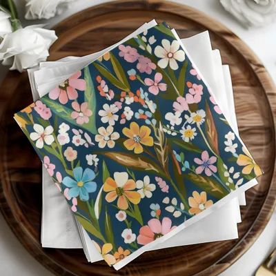 Colorful Floral Design Napkins for Any Table Setting