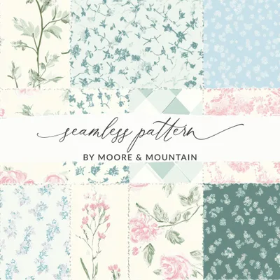 Shabby Chic Patchwork Seamless Digital Paper, Floral Quilting Pattern, Roses Surface Design, Pastel Background, Scrapbooking Print