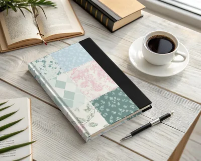 Patchwork Design Journal with Decorative Floral Patterns