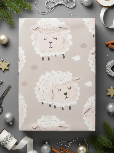 Sheep Seamless Pattern Digital, Lamb Repeat Pattern, Cute Nursery Art Print, Animal Clipart, Baby Shower Decor, Fabric Design Digital - Moore and Mountain