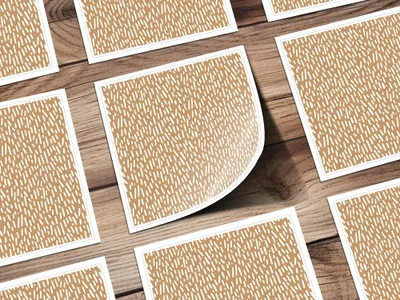 Modern Minimalist Pattern Design Square Sticker Sheets