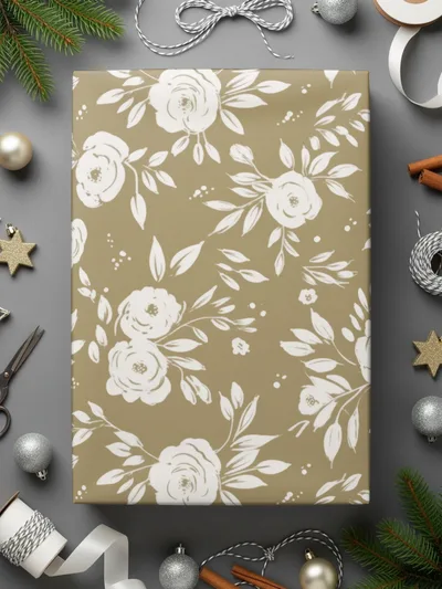 Elegant Floral Pattern Gift Wrap for Special Occasions