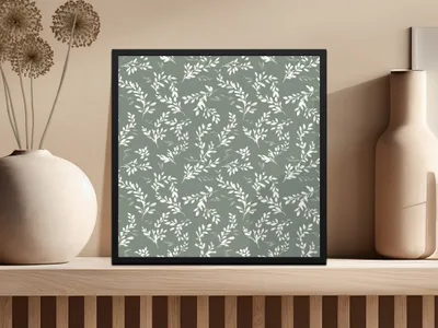 Elegant Green Botanical Pattern Wall Art Product