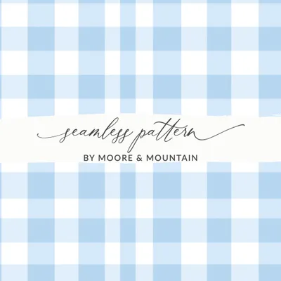 Sky Blue Gingham Digital Paper, Seamless Pattern Commercial Use, Checkered Pattern High Resolution, Buffalo Check Seamless