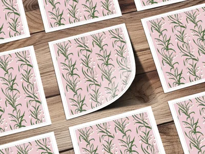 Snowdrop Flower T-Shirt, Digital Paper, Pink Floral Pattern, Botanical Print, Seamless Fabric Design, Spring Flowers Pattern, Floral Design - Moore and Mountain