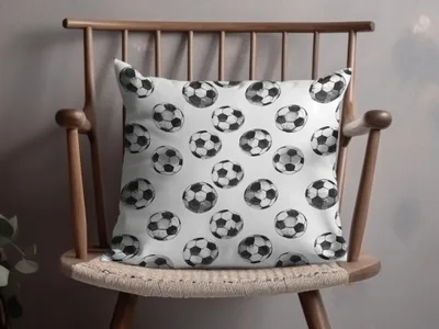 Soccer Ball Seamless Pattern, Digital Paper, Sports Fabric Design, Printable Background, Football Texture, Digital Download - Moore and Mountain