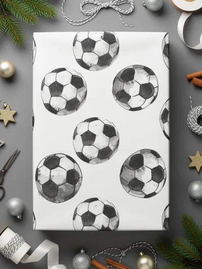 Soccer Ball Seamless Pattern, Digital Paper, Sports Fabric Design, Printable Background, Football Texture, Digital Download - Moore and Mountain
