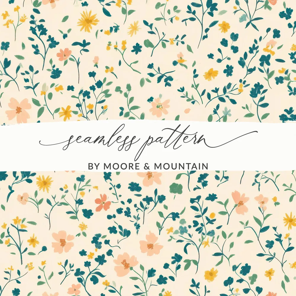 Seamless Pattern by Moore & Mountain Floral Pattern