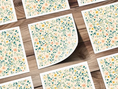 Floral Patterned Sticker Sheets for Crafts and Decor