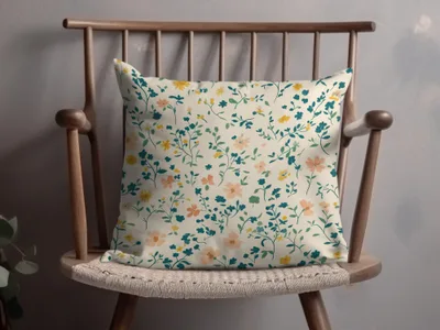 Floral Pattern Decorative Cushion for Living Room Decor