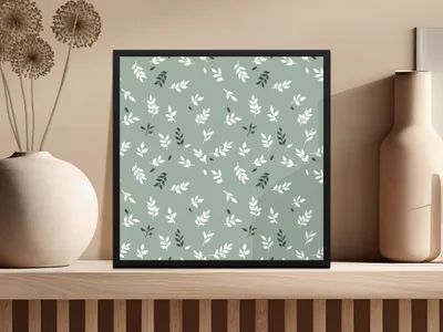 Elegant Green Leaf Pattern Wall Art Decor For Your Home