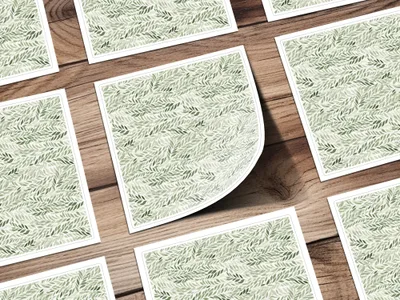 Green Leaf Pattern Art Print Design Decoration