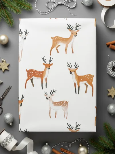 Spotted Deer Pattern Cute Animals Illustration Digital - Moore and Mountain