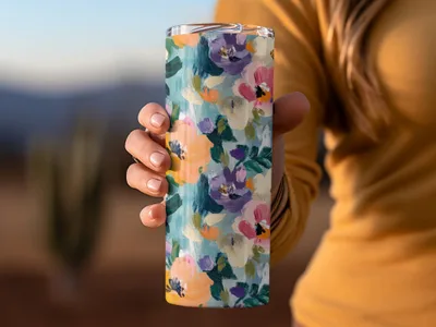 Spring Acrylic Floral Impressionistic Style Painting Digital - Moore and Mountain