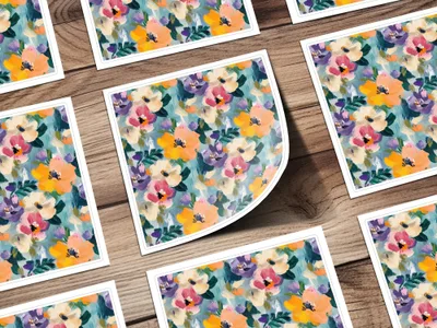 Spring Acrylic Floral Impressionistic Style Painting Digital - Moore and Mountain