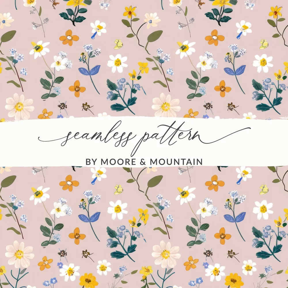 Seamless Pattern by Moore & Mountain floral design