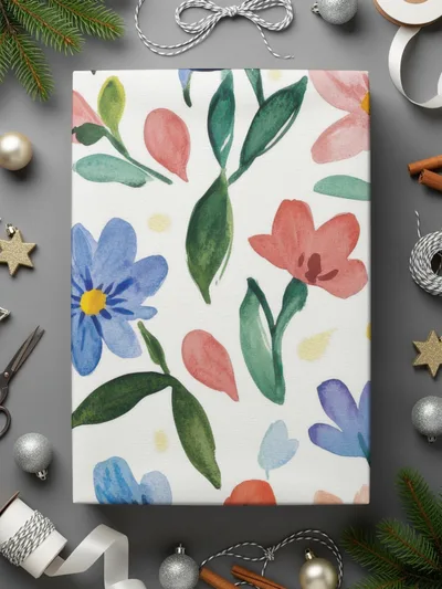 Spring Cute Watercolor Floral Field Seamless Pattern, Cute Painterly Summery Cutesy Floral - Moore and Mountain