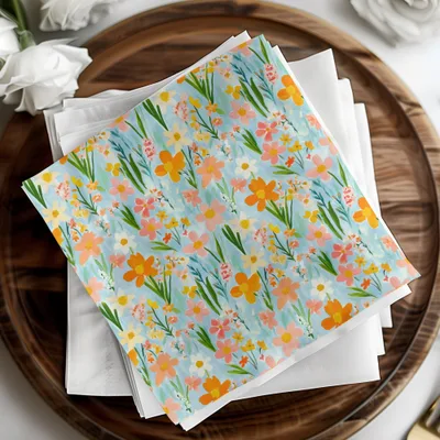 Spring Daffodil Seamless Floral Field With Colorful Spring Flowers Digital Art - Moore and Mountain