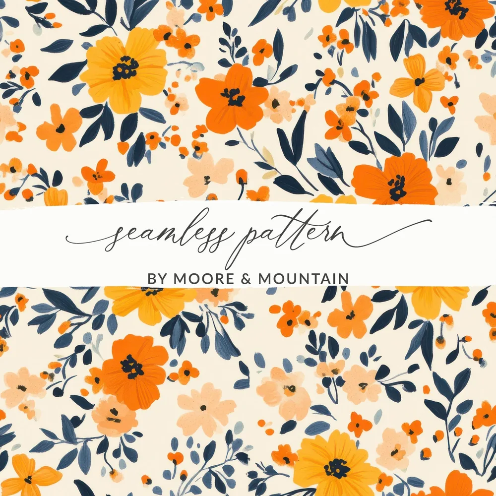 Seamless Pattern by Moore and Mountain floral print