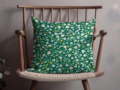 Vibrant Floral Patterned Comfortable Cushion Pillow