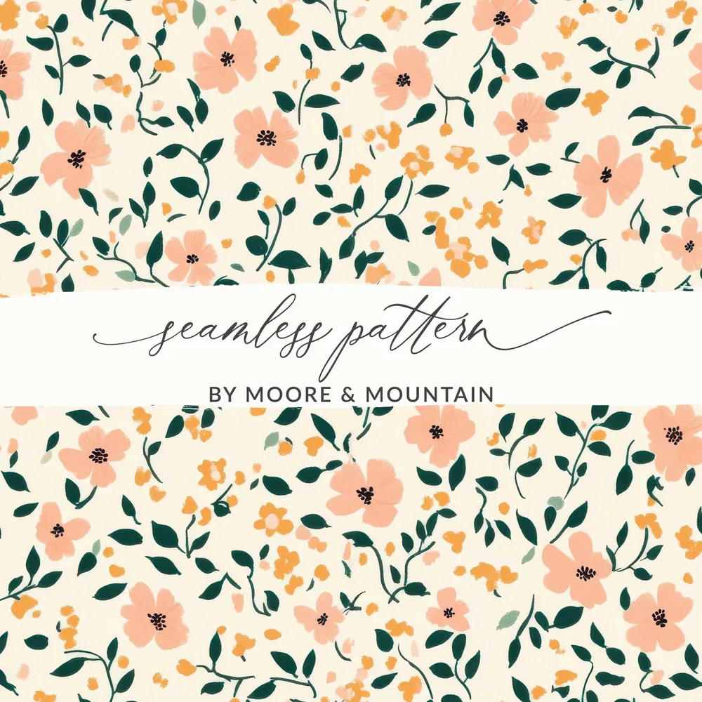 Beautiful Floral Seamless Pattern by Moore & Mountain