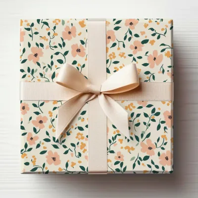 Floral Gift Wrap with Bow for All Occasions Packaging