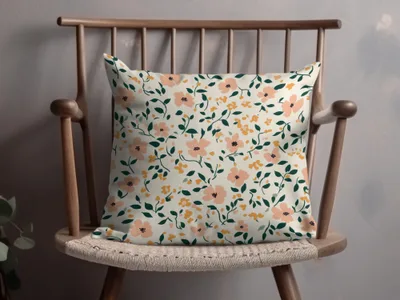 Floral Pattern Decorative Pillow for Home Decor